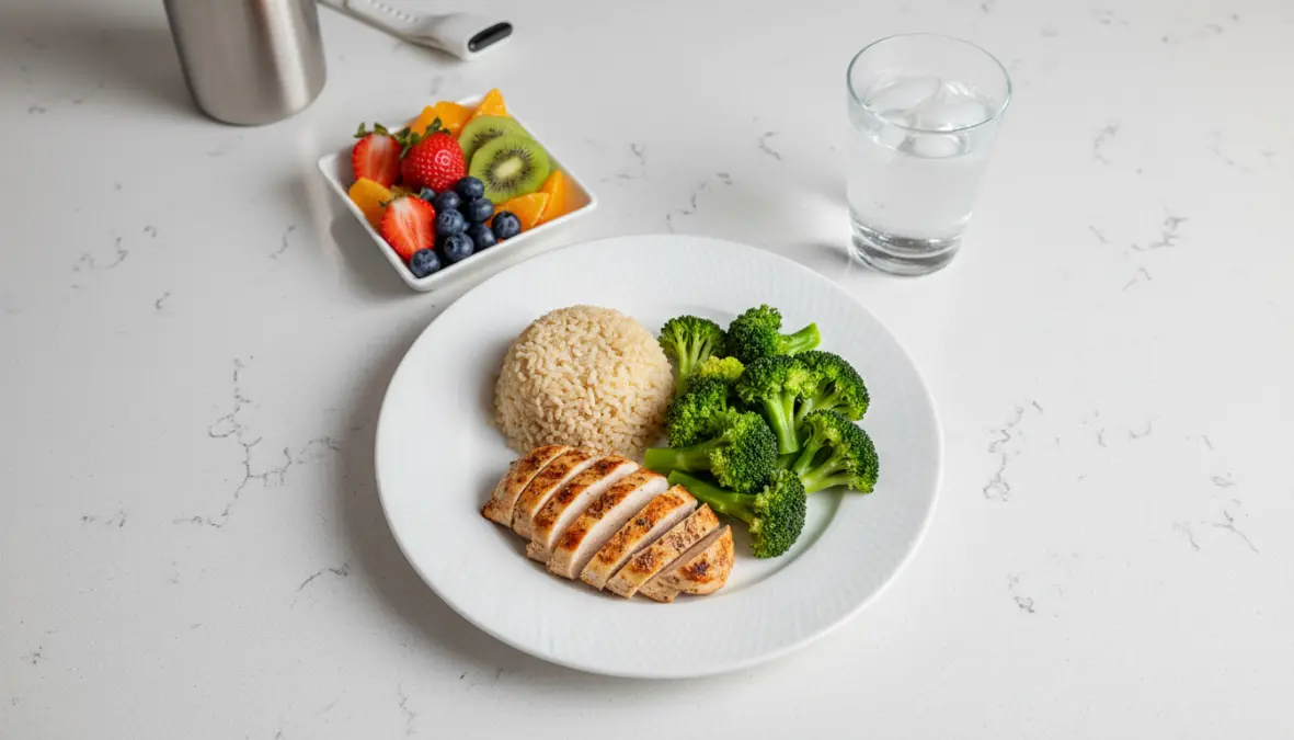 Pasto post-corsa per il recupero muscolare: pollo, riso integrale e verdure, cosa mangiare dopo la corsa
