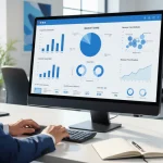 Analisi competitor professionale su dashboard con grafici, metriche di mercato e dati competitivi