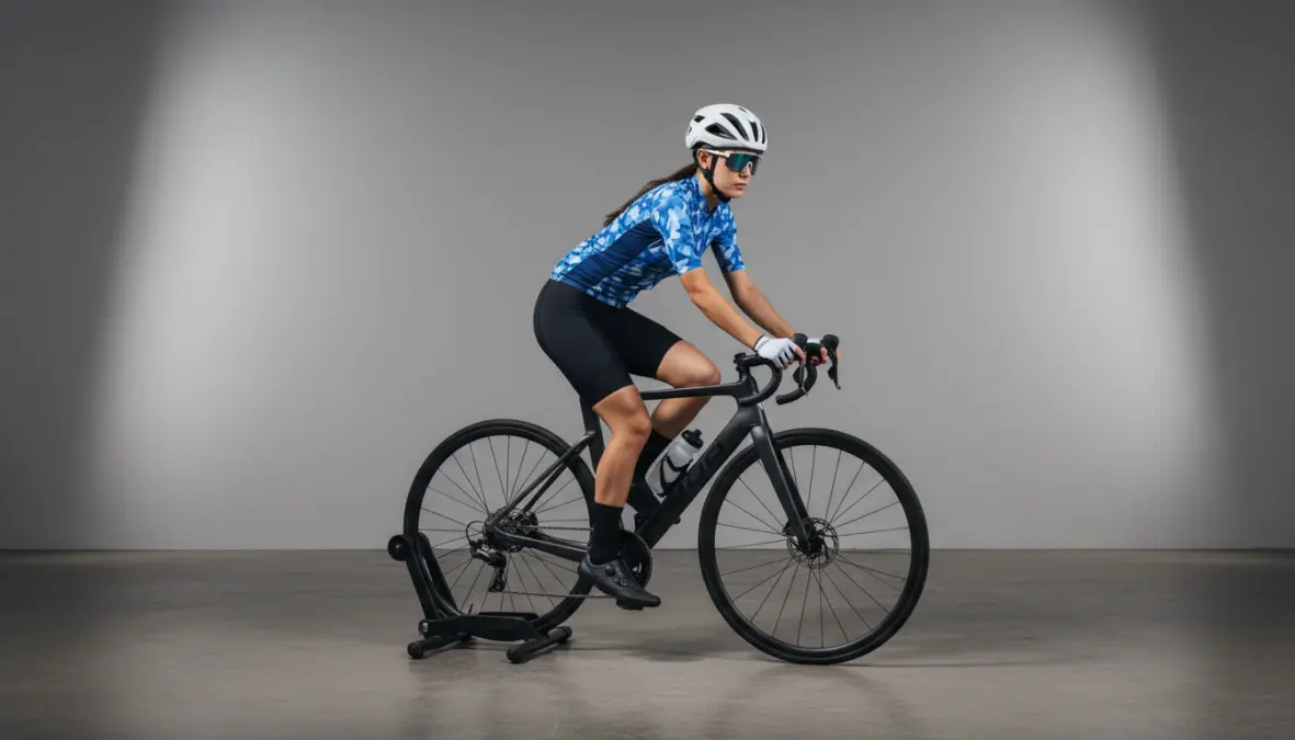 Abbigliamento ciclismo su strada: casco, maglietta, pantaloncini con fondello gel, guanti, occhiali e scarpe