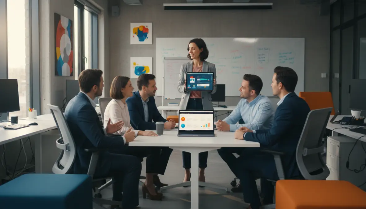 MVP e validazione idea: imprenditore presenta il prodotto minimo viable a investitori e stakeholder