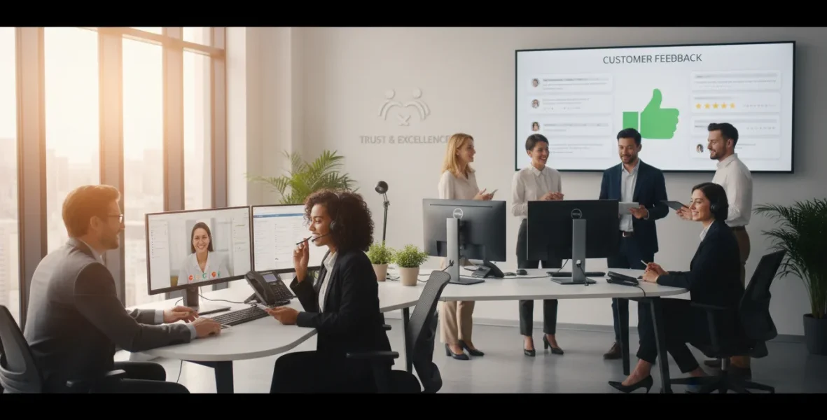 Customer experience: team di servizio clienti che offre supporto omnichannel e esperienza personalizzata ai clienti
