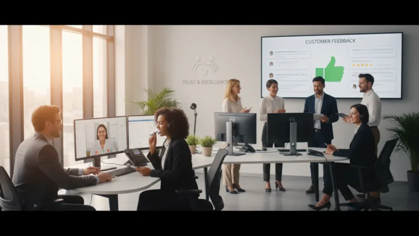 Customer experience: team di servizio clienti che offre supporto omnichannel e esperienza personalizzata ai clienti