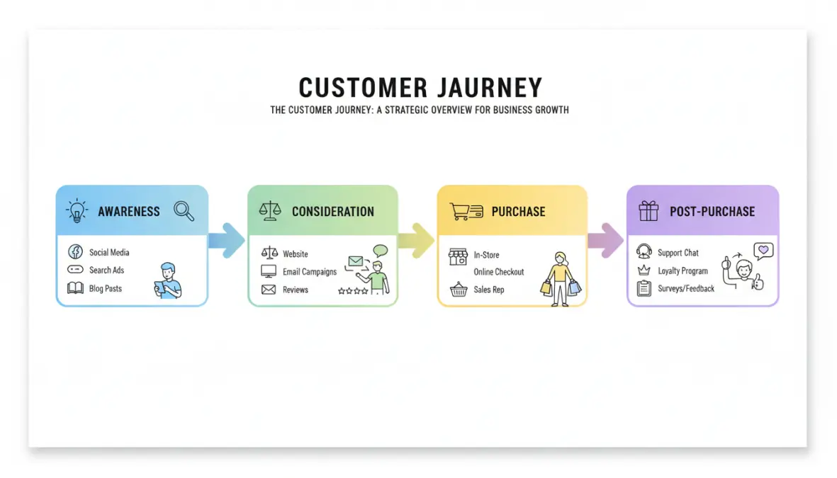 Customer journey: le quattro fasi principali e i touchpoint cliente in un'esperienza omnichannel