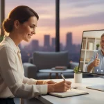 Customer service reclami: rappresentante al telefono che ascolta attivamente un cliente con empatia e professionalità