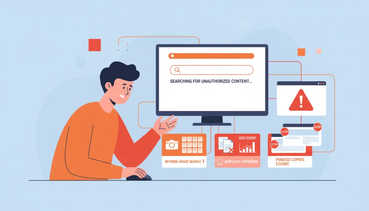 Riconoscimento e monitoraggio di infrazioni diritti d'autore: ricerca inversa e individuazione di contenuti duplicati online