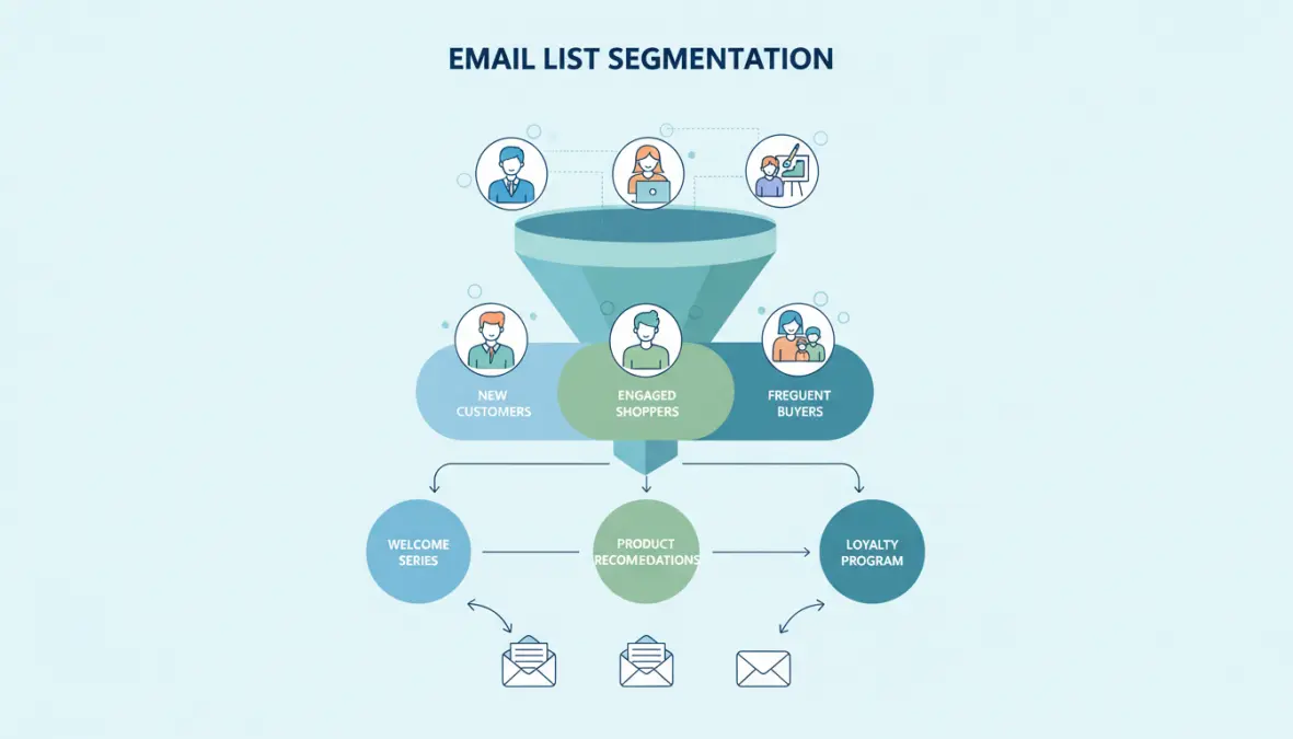 Segmentazione email marketing: organizzazione liste qualificate per categorie e comportamenti con dati e personas
