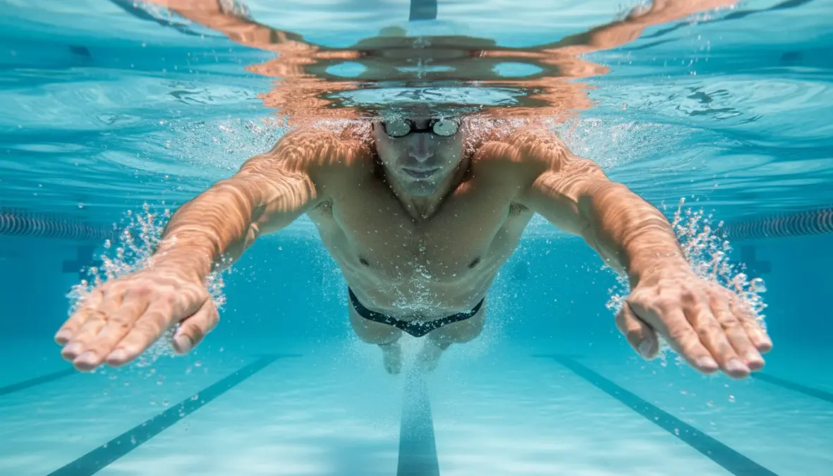Braccia toniche nuoto: tecnica corretta di crawl per esercizi nuoto braccia e tonificazione spalle