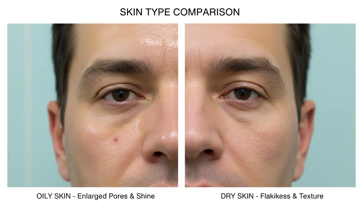Confronto tra pelle grassa e pelle secca nell'uomo: come personalizzare la routine skincare maschile in base al tipo di pelle