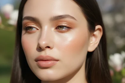 Trucco leggero primavera tutorial con make-up naturale e fresco su viso luminoso